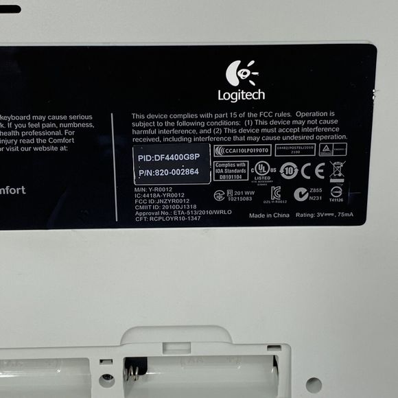 Logitech K520 Wireless Keyboard With Unifying USB Receiver Dongle. Tested Works - Picture 8 of 8